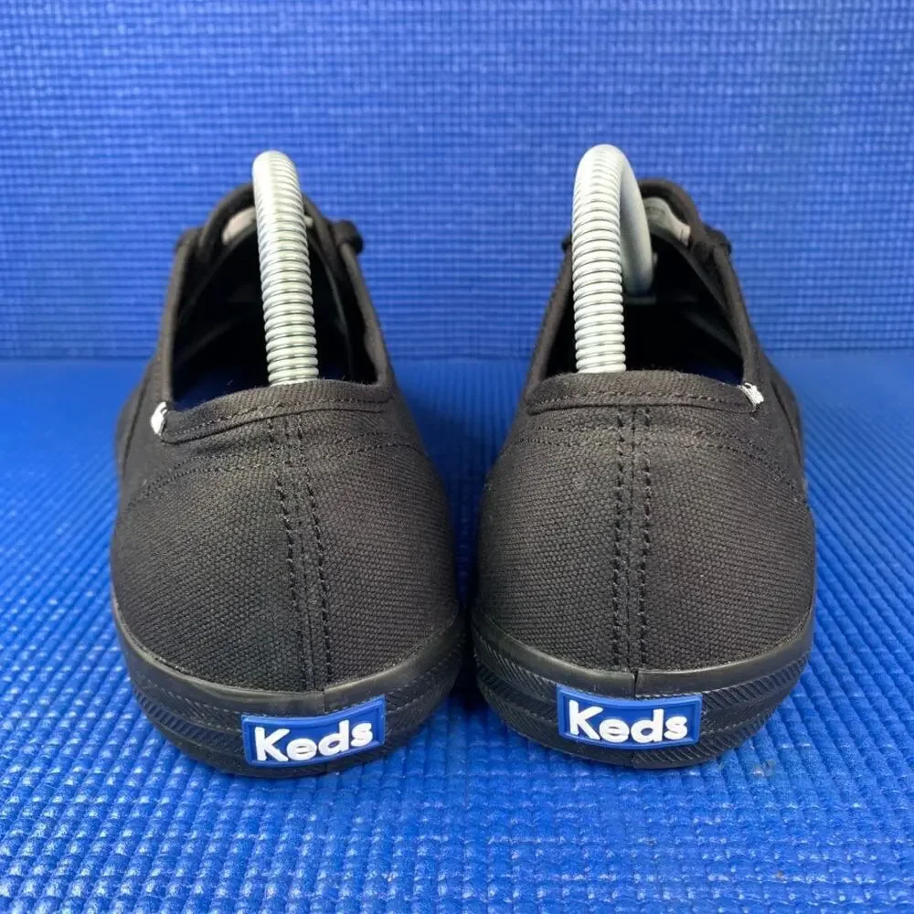 🔴 KEDS CHAMPION ORIGINAL Women`s Size 9.5XW Black Comfort Shoes WF24700